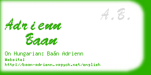 adrienn baan business card